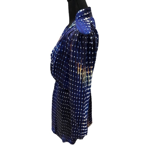 Parker Blue Multicolor Printed Silk Mini Dress XS - Picture 2 of 11